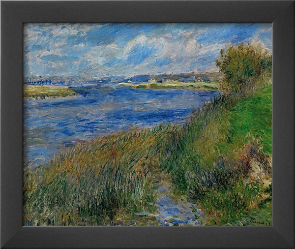 Banks of the Seine River at Champrosay, c.1876 - Pierre Auguste Renoir Painting